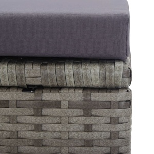 Set mobilier de exterior 13 piese antracit poliratan și acacia - Img 7