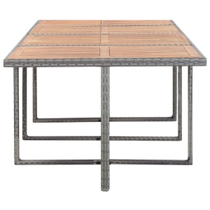 Set mobilier de exterior 13 piese antracit poliratan și acacia - Img 11