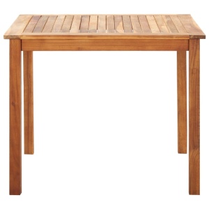 Set mobilier de exterior, 5 piese, gri, poliratan, lemn acacia - Img 3