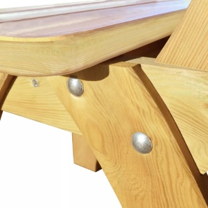 Set mobilier de exterior, 5 piese, lemn de pin tratat - Img 3