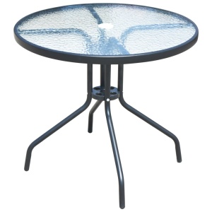 Set mobilier de exterior, 5 piese, negru, oțel - Img 3