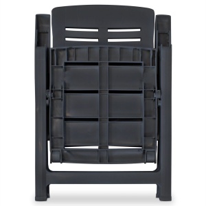 Set mobilier de exterior, 7 piese, antracit, plastic - Img 6