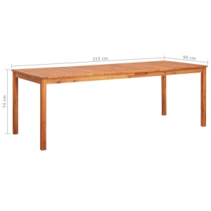 Set mobilier de exterior cu perne 7 piese, lemn masiv de acacia - Img 9