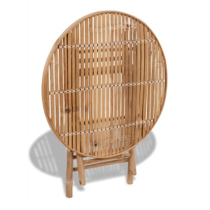 Set mobilier de exterior pliabil, 5 piese, bambus - Img 5