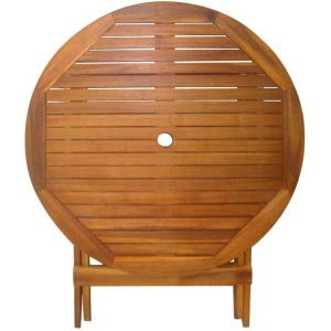 Set mobilier de exterior pliabil, 5 piese, lemn masiv de acacia - Img 3