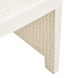 Set mobilier de grădină, 3 piese, alb, plastic - Img 11