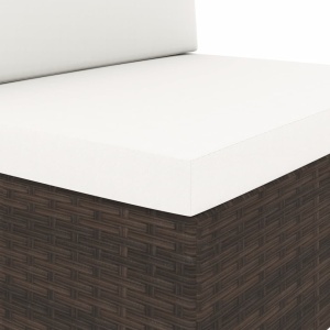 Set mobilier de grădină, 3 piese, maro, poliratan - Img 11