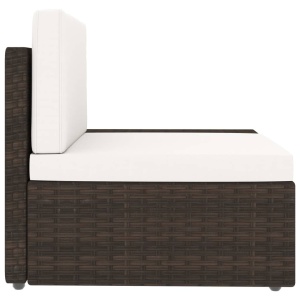 Set mobilier de grădină, 8 piese, maro, poliratan - Img 7