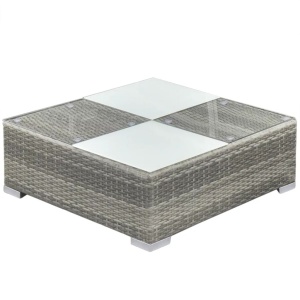 Set mobilier de grădină cu perne, 10 piese, gri, poliratan - Img 10