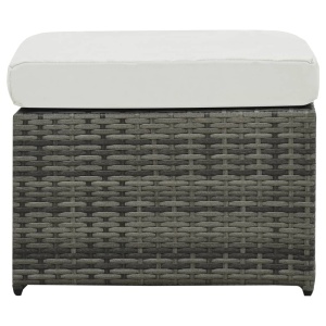 Set mobilier de grădină cu perne, 4 piese, antracit, poliratan - Img 7