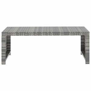 Set mobilier de grădină cu perne, 5 piese, gri, poliratan - Img 9