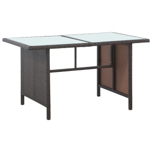 Set mobilier de grădină cu perne, 5 piese, maro, poliratan - Img 9