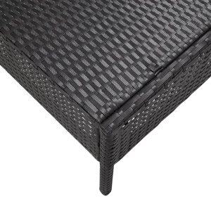 Set mobilier de grădină cu perne, 5 piese, negru, poliratan - Img 10