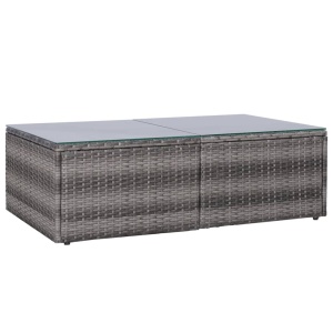 Set mobilier de grădină cu perne, 8 piese, gri, poliratan - Img 6