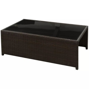 Set mobilier de grădină cu perne, 8 piese, maro, poliratan - Img 11