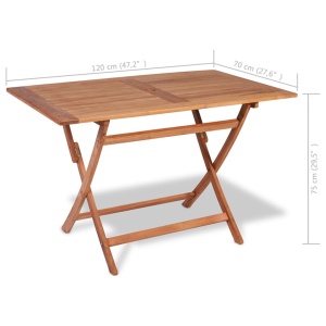 Set mobilier grădină, 5 piese, lemn masiv de tec - Img 6