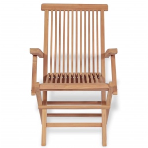 Set mobilier grădină, 5 piese, lemn masiv de tec - Img 8