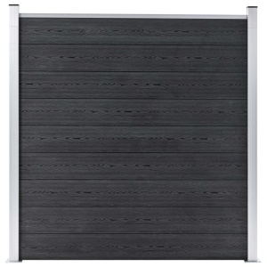 Set panouri gard, 1 pătrat + 1 oblic, gri, 273x186 cm, WPC - Img 7