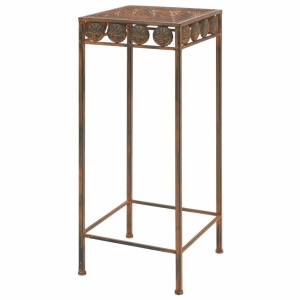 Set suport plante, 3 buc., ruginiu, metal, stil vintage - Img 4