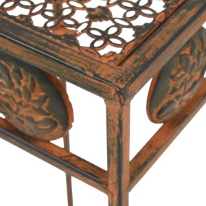 Set suport plante, 3 buc., ruginiu, metal, stil vintage - Img 5