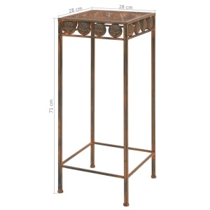 Set suport plante, 3 buc., ruginiu, metal, stil vintage - Img 9