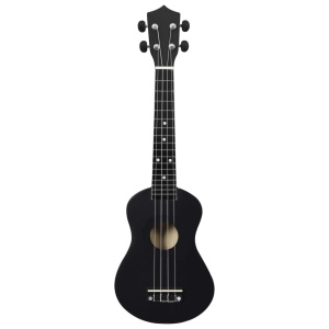 Set ukulele Soprano pentru copii, cu husă, negru, 23" - Img 5