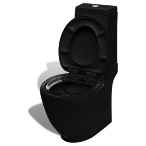 Set vas de toaletă și bideu din ceramică, negru - Img 8