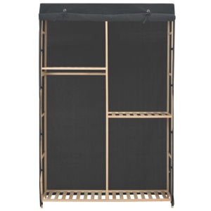 Șifonier cu 3 rafturi, gri, 110 x 40 x 170 cm, material textil - Img 2