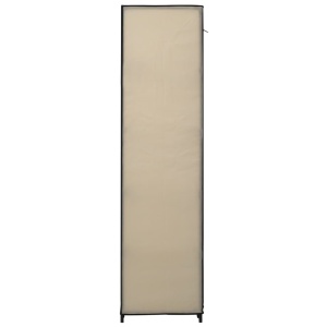 Șifonier cu bare și compartimente, crem, 150x45x176 cm, textil - Img 7