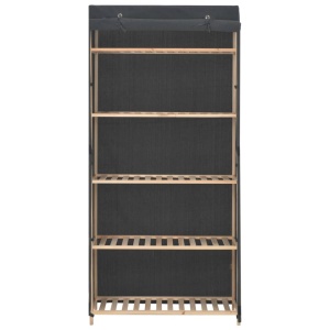 Șifonier, gri, 79 x 40 x 170 cm, material textil - Img 3