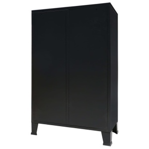 Șifonier, stil industrial, 67 x 35 x 107 cm, negru, metal - Img 3