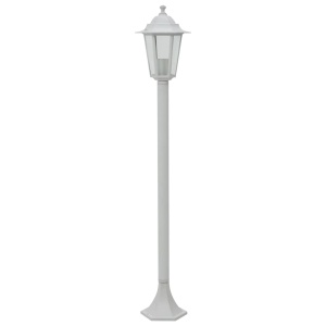 Stâlp iluminare grădină, 6 buc., alb, 110 cm, aluminiu, E27 - Img 3