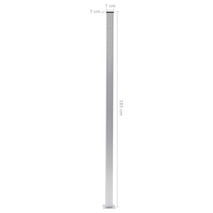 Stâlpi de gard, 2 buc., 185 cm, aluminiu - Img 9