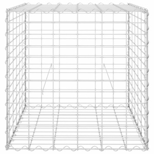 Strat inălțat cub gabion, 60 x 60 x 60 cm, sârmă de oțel - Img 3