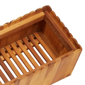 Strat inălțat de grădină, 150x30x25 cm, lemn masiv de acacia - Img 6