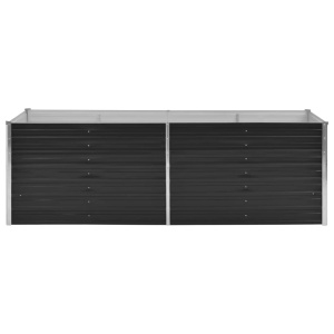 Strat inălțat de grădină antracit 240x80x77 cm oțel galvanizat - Img 4