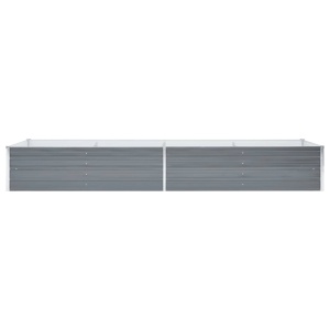Strat inălțat de grădină, gri, 320 x 80 x 45 cm oțel galvanizat - Img 4