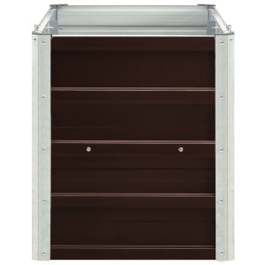 Strat inălțat de grădină maro 240 x 40 x 45 cm oțel galvanizat - Img 4