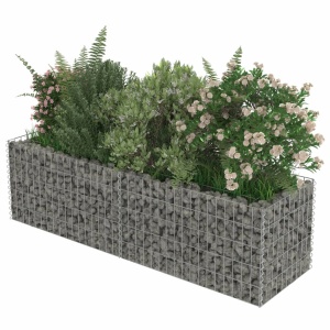 Strat inălțat gabion, 180 x 50 x 50 cm, oțel galvanizat - Img 3
