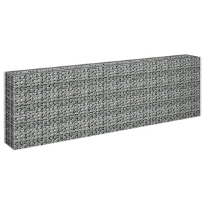 Strat inălțat gabion, 270 x 30 x 90 cm, oțel galvanizat - Img 3