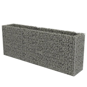 Strat inălțat gabion, 270 x 50 x 100 cm, oțel galvanizat - Img 4