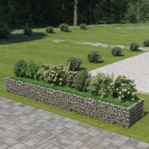 Strat inălțat gabion, 450 x 90 x 50 cm, oțel galvanizat