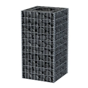 Strat inălțat gabion, 50 x 50 x 100 cm, oțel - Img 3