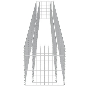 Strat inălțat gabion, 540 x 50 x 50 cm, oțel galvanizat - Img 5