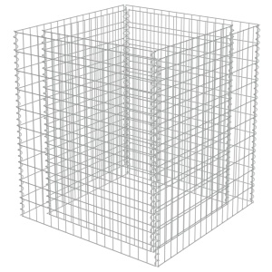 Strat inălțat gabion, 90 x 90 x 100 cm, oțel galvanizat - Img 2