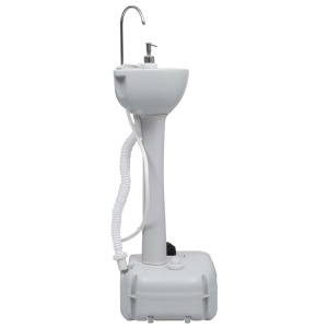 Suport lavoar portabil pentru camping, gri, 20 L - Img 3