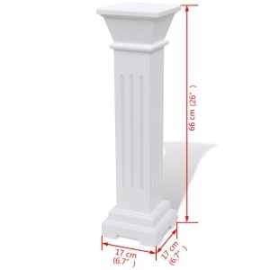 Suport plante in formă de pilon clasic pătrat, MDF - Img 6