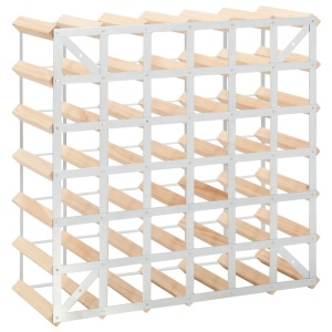 Suport sticle de vin pentru 42 sticle, lemn masiv de pin - Img 3