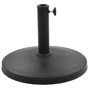 Suport umbrelă de soare rotund, negru, 10 kg, polirășină - Img 2