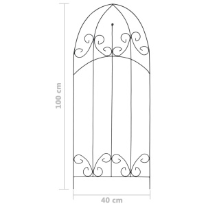 Suporturi plante cățărătoare, 3 buc., negru, 40 x 100 cm, fier - Img 5